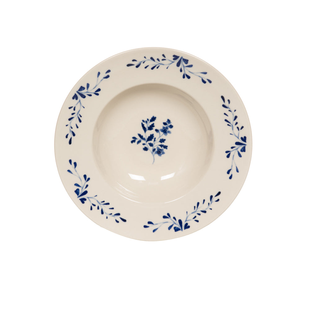 Assiette à pâtes Appoline bleue 27 cm - Maison Bastide