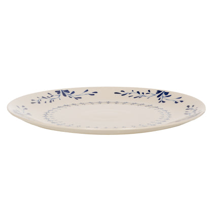 Plat rond Appoline bleu 32 cm - Table Passion