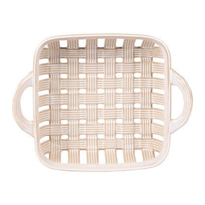 Corbeille Tressée beige 29x23 cm - Table Passion