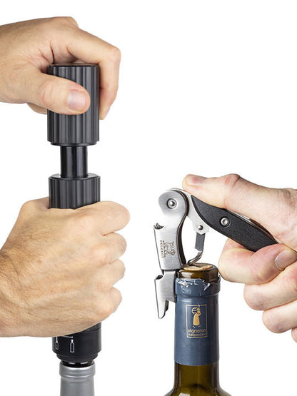 Coffret tire-bouchon sommelier et pompe double fonction vins et effervescents Pop‘n Preserve - Peugeot