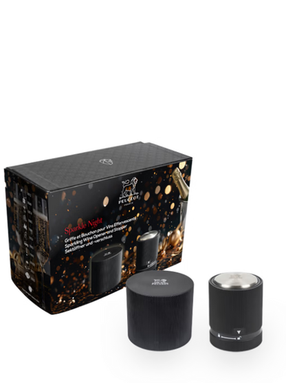 Coffret griffe et bouchon pour vins effervescent Sparkle Night - Peugeot