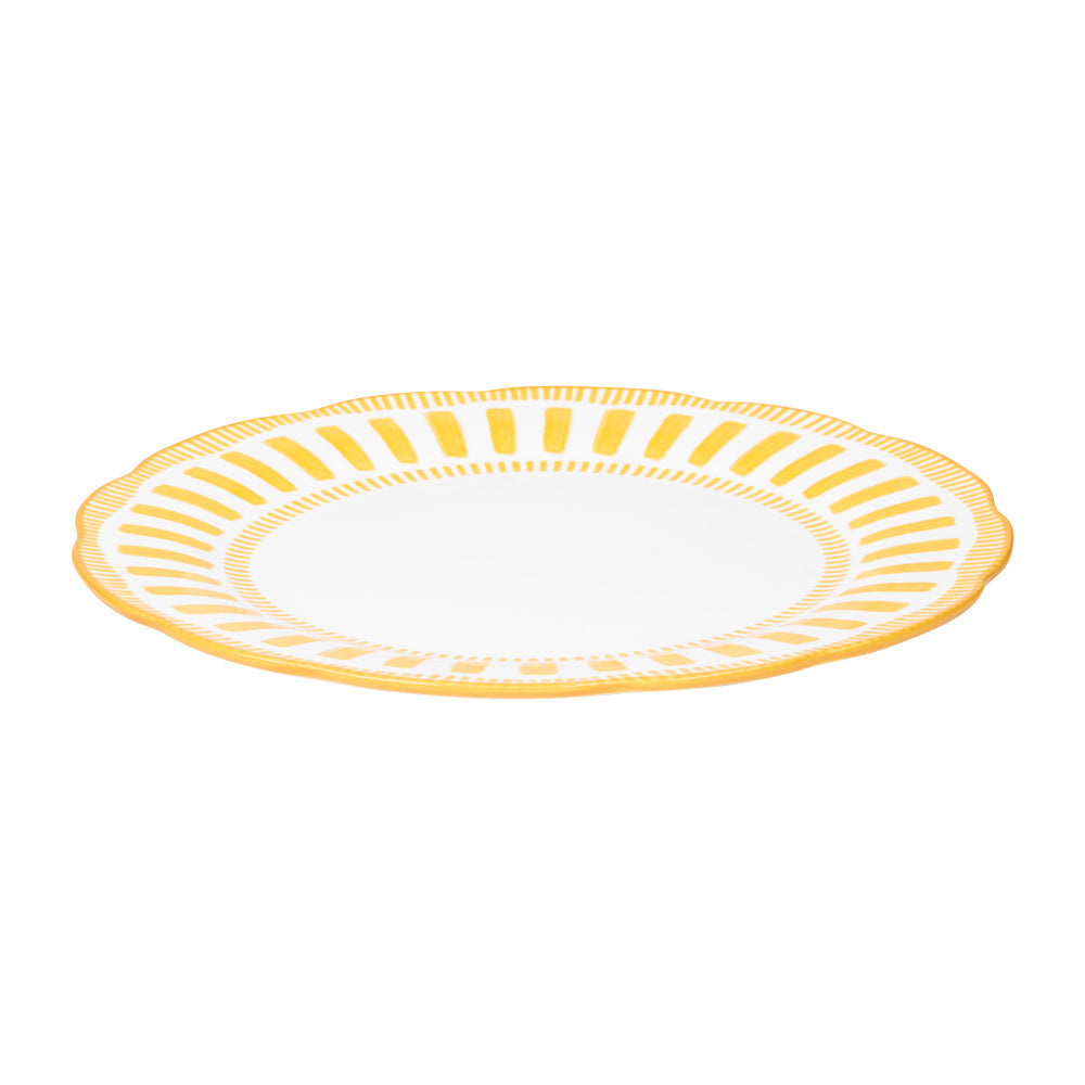 Assiette plate Napoli jaune 27 cm - Table Passion