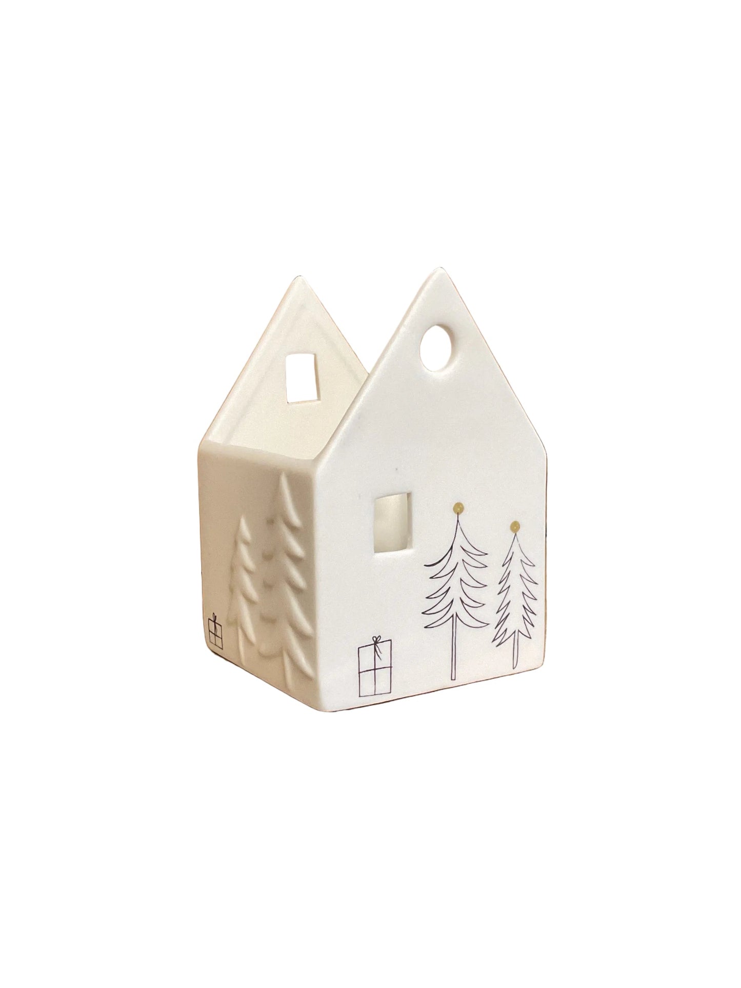 Maison lumineuse fenêtres ajourées Räder porcelaine blanche