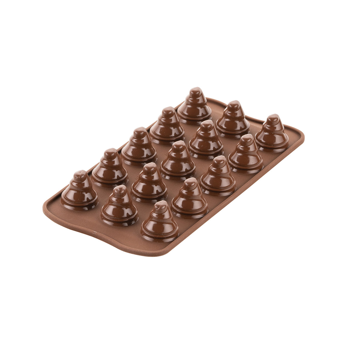 Moule 3D Choco Trees Silikomart à 15 cavités, vu seul
