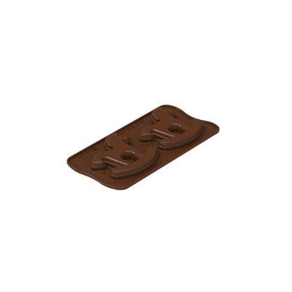 Moule Choco Playhorse Silikomart en silicone à 2 cavités, vu seul