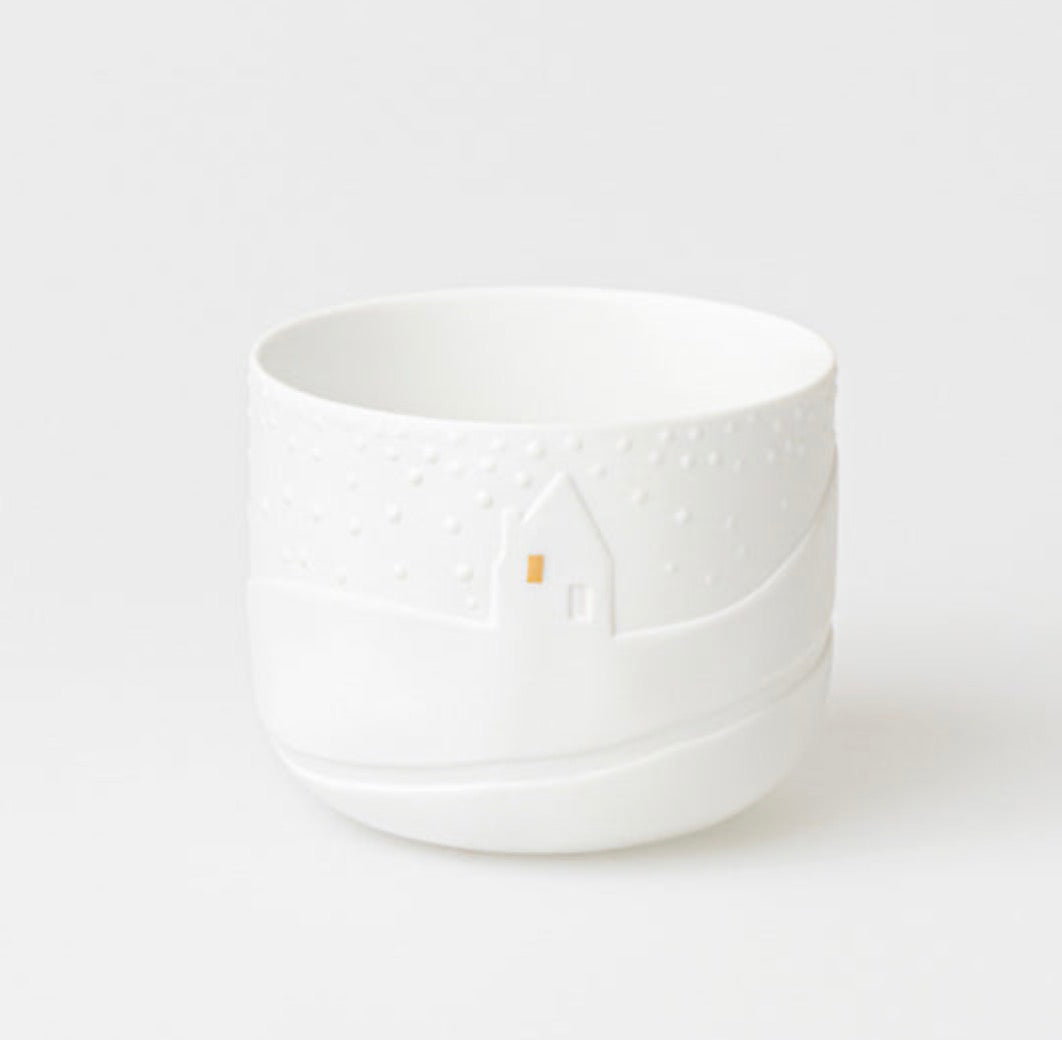 Maisonnette lumineuse en porcelaine Räder porcelaine blanche