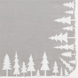 Serviette forêt argentée Räder