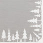 Serviette forêt argentée Räder