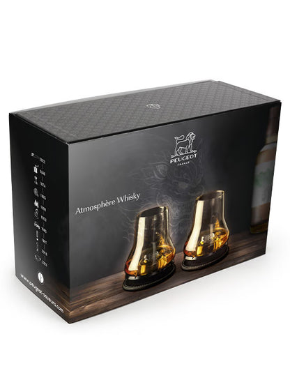 Sets de dégustation Whisky avec socles rafraichisseurs noir mat Atmosphère Whisky - Peugeot
