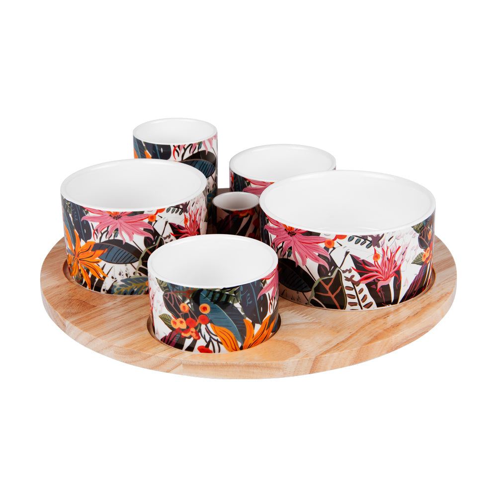 Service apéritif 6 pièces Taiana 31 cm - Table Passion
