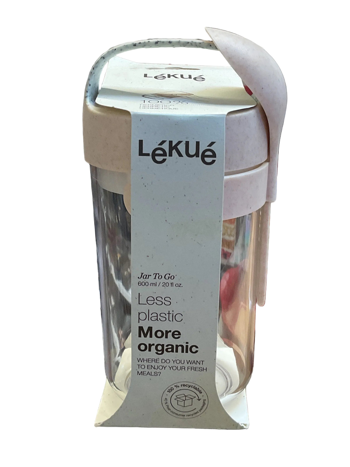 Pot à emporter Lékué Jar to Go 600 ml avec cuillère