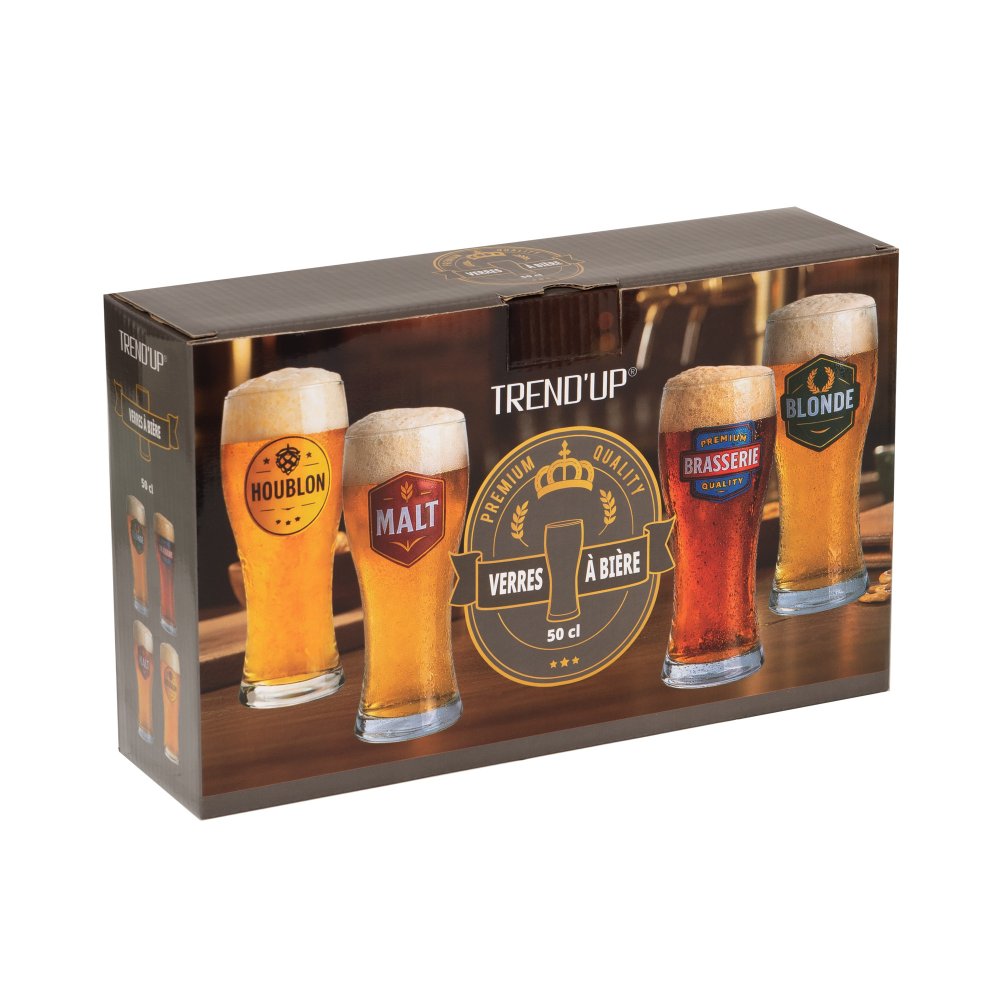 Coffret de 4 verres Brasserie 50 cl - Trend'Up