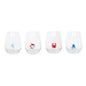 Verre fantaisie océan x 4 assortis - Table Passion