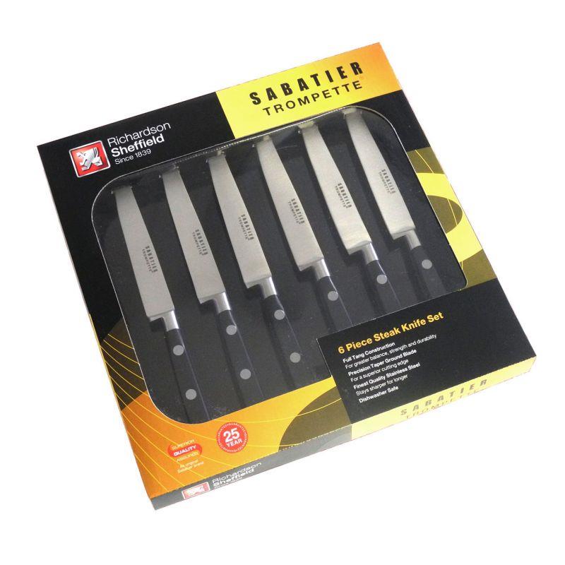 Coffret 6 couteaux steak Sabatier Trompette - détail