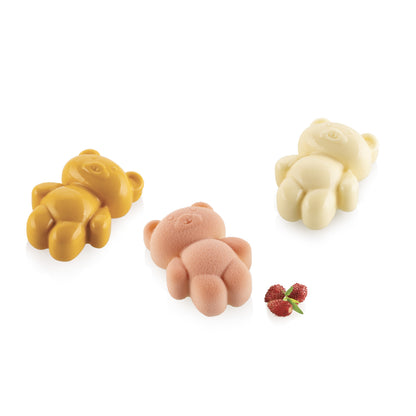 Petits oursons gourmands réalisés avec le moule Teddy Bear XS Silikomart