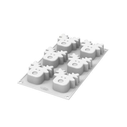 Moule Rudolph Silikomart à 6 cavités en silicone, vu seul