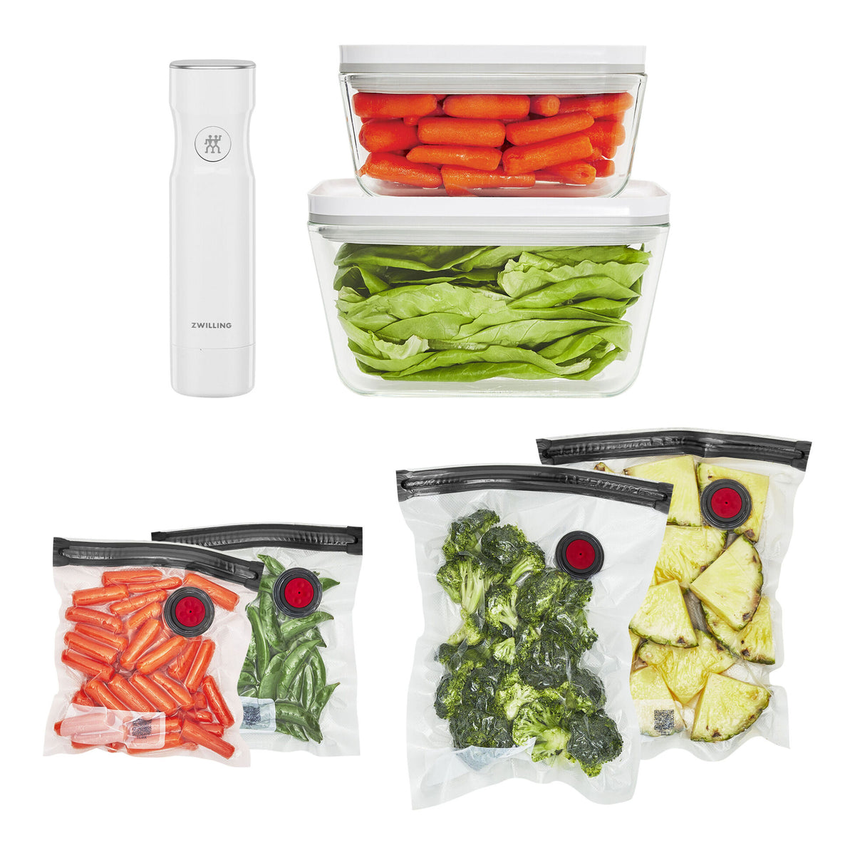 Kit de démarrage sous vide, Verre / M/L, 7-pcs,, Fresh and Save - Zwilling