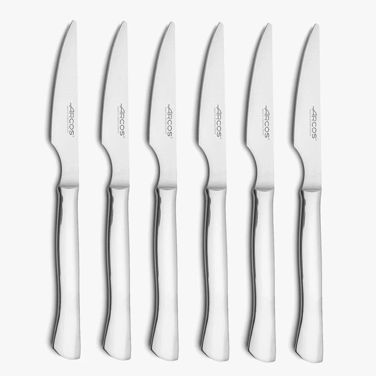 Coffret 6 couteaux à steak forgés acier inox lame lisse - Arcos