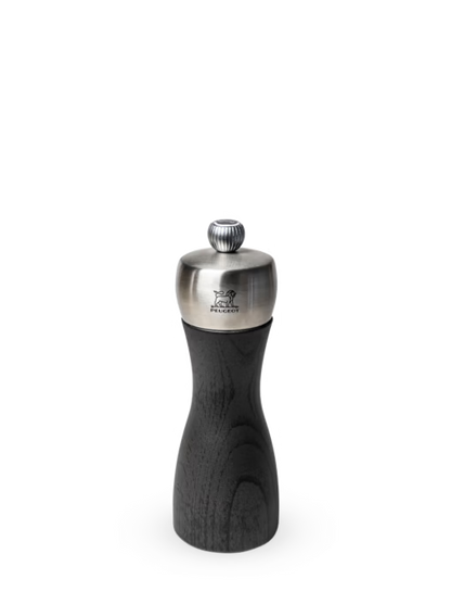 Moulin à sel Fidji graphite manuel en bois et inox 15cm - Peugeot