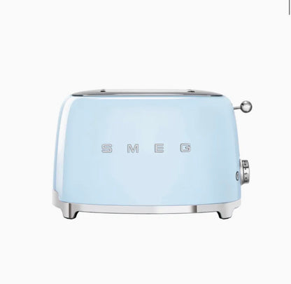 Grille-pain Smeg années 50 bleu pastel à deux fentes