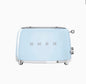 Grille-pain Smeg années 50 bleu pastel à deux fentes
