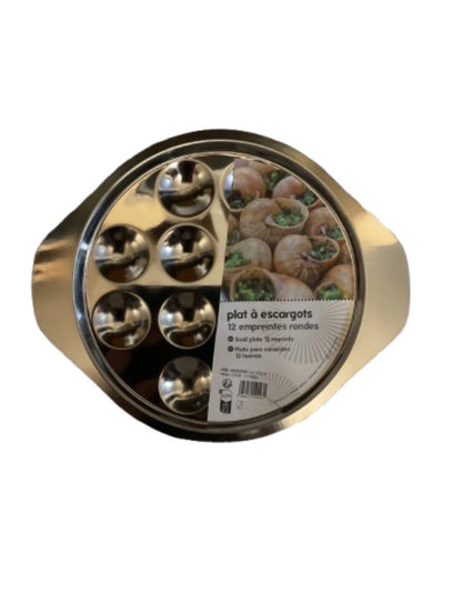 Plat à escargots avec 12 empreintes rondes - Chevalier diffusion