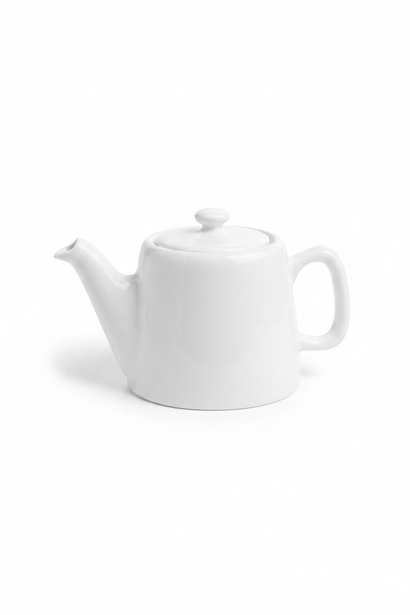 Théière blanche Pillivuyt en porcelaine, contenance 4 tasses