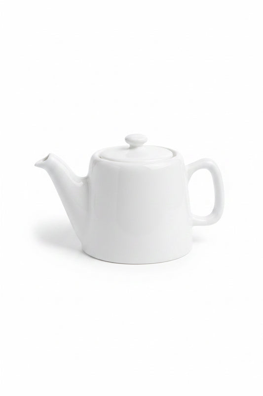Théière blanche Pillivuyt en porcelaine, contenance 4 tasses