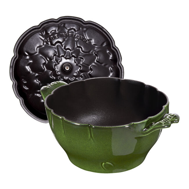 Cocotte 22 cm, Artichaut, Basilic, Fonte - Staub