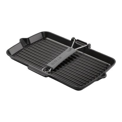 Gril avec bec verseur 34 cm, Fonte, Noir mat - Staub