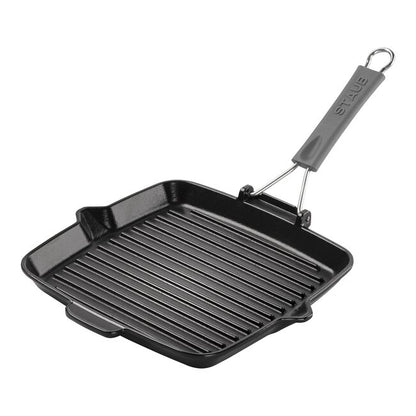 Gril avec bec verseur 24 cm, Fonte, Noir mat - Staub