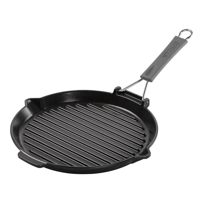 Gril avec bec verseur 27 cm, Fonte, Noir mat - Staub