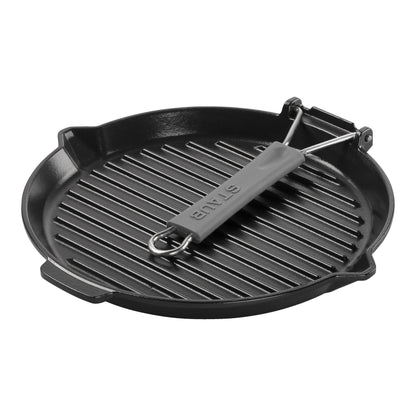 Gril avec bec verseur 27 cm, Fonte, Noir mat - Staub