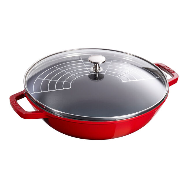 Wok avec couvercle en verre 30 cm 4,4 L - Staub