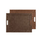Plateau bicolore réversible en similicuir 55X41cm - Freeform