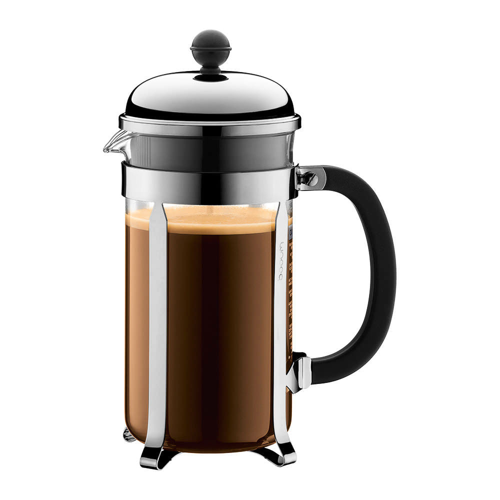 Cafetière Chambord 8 tasses en inox noir - Bodum
