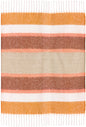 Plaid rayé recyclé Isabel coloris Cuivre
