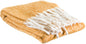 Plaid uni Isabel Curry à grandes franges torsadées
