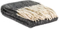 Plaid uni Isabel Caviar à grandes franges torsadées