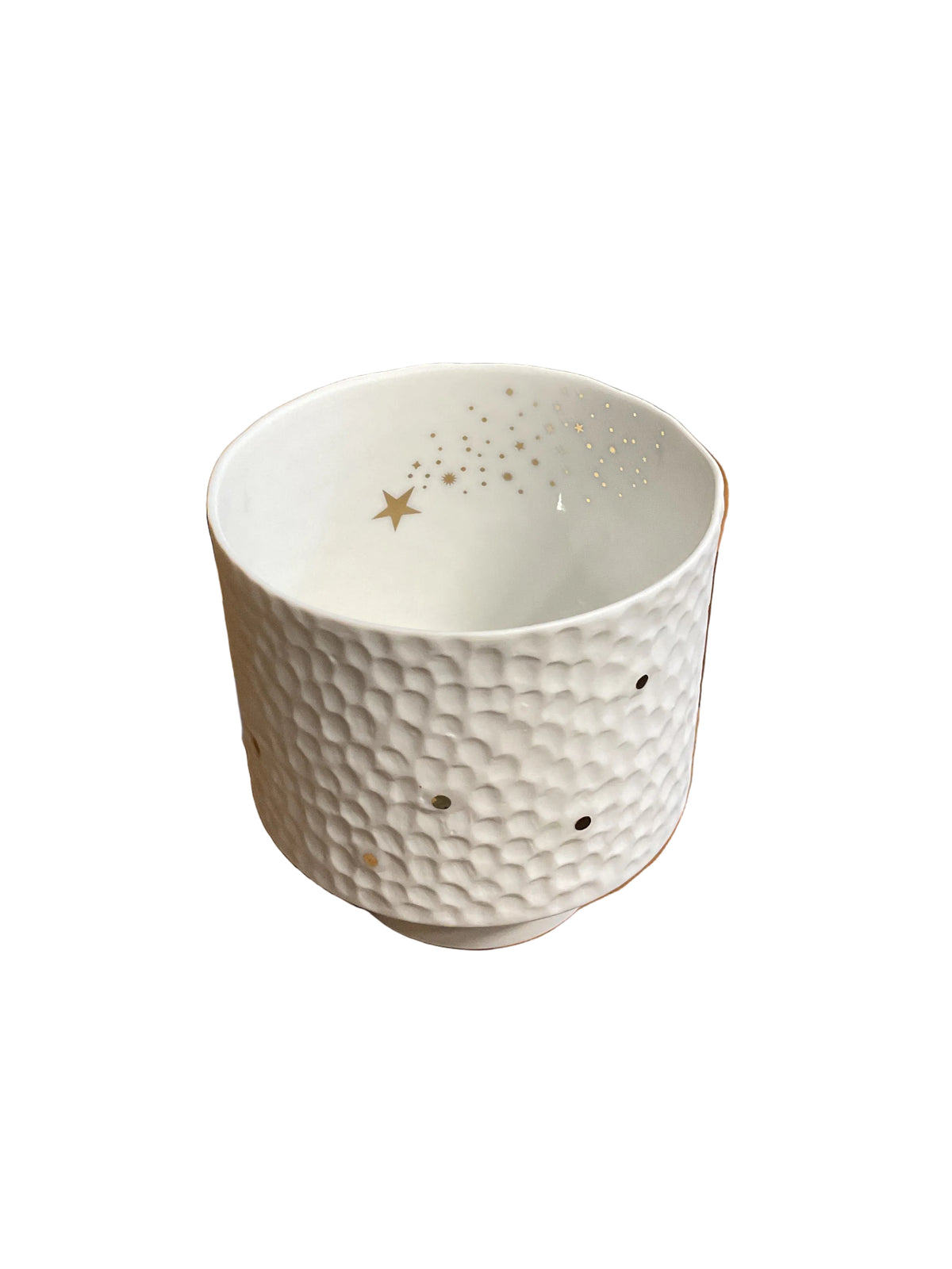 Photophore porcelaine flocons Räder porcelaine blanche