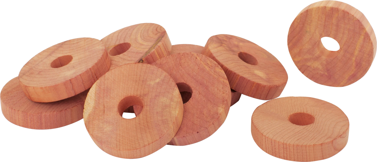 Anneaux de cèdre rouge Redecker antimites, lot de 10 pour cintres