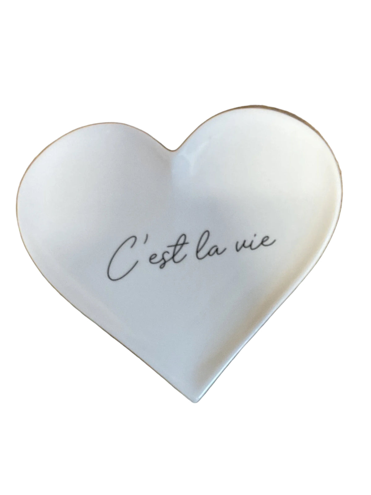 Coupelle cœur c'est la vie Räder porcelaine blanche
