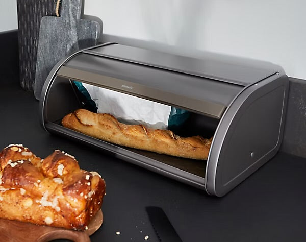 Boîte à pain Brabantia en acier avec couvercle coulissant
