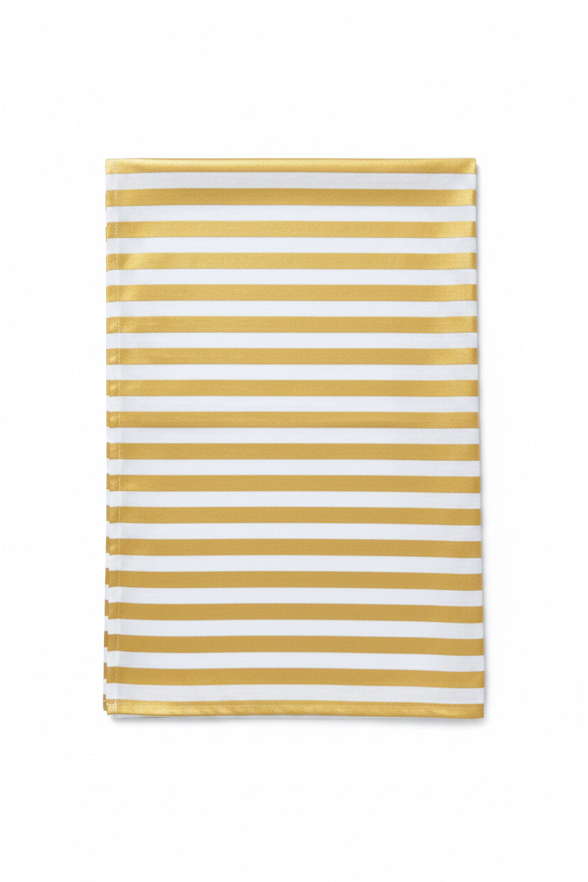 Nappe papier rayure or 1,6 x 2,4 m - Françoise Paviot