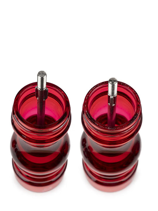 Podium Duo moulin poivre et moulin sel acryl rouge 18 cm - Peugeot