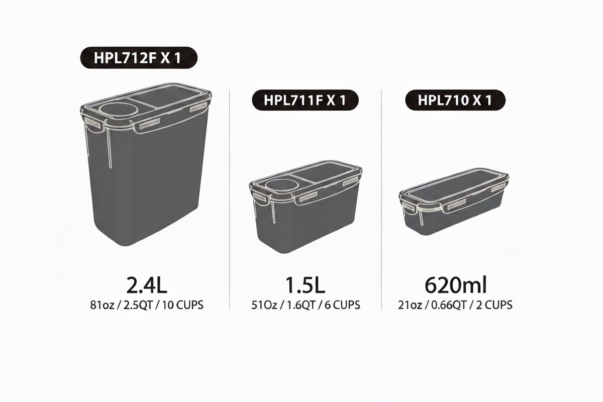 Boîtes de rangement Optimum Lock & Lock - trois tailles emboîtables