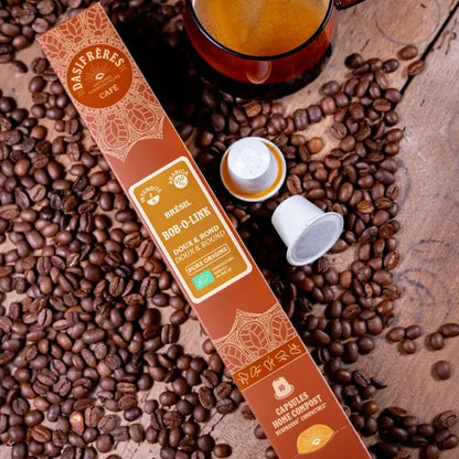 Café Bob-O-Link - Brésil Bio x10 Capsules Home Compost - DASI frères