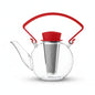 Théière 1 L QDO - rouge franc aux lignes épurées