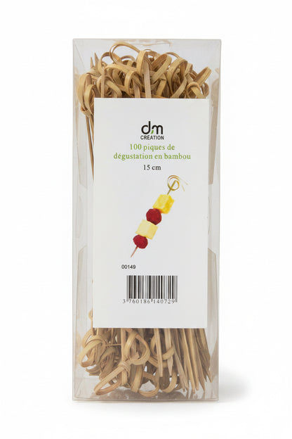 Lot de 100 brochettes DM en bambou