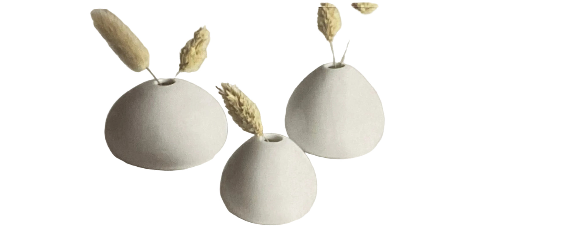 Set de 3 mini-vases Räder porcelaine blanche
